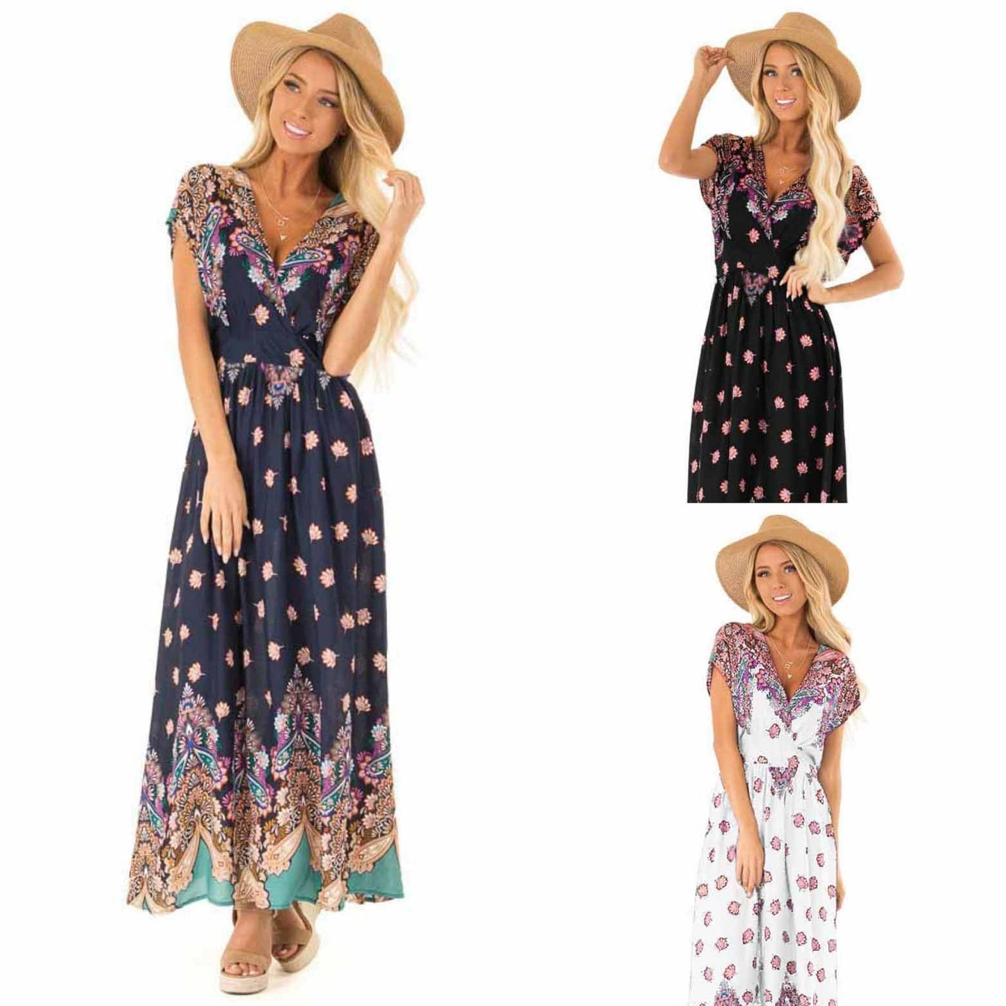 Best Selling Summer New Women's Printed Dress Holiday Dress