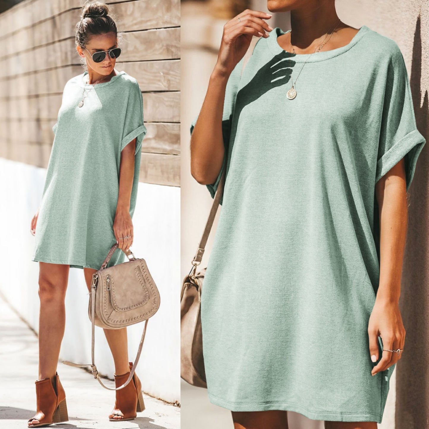 Best Selling Summer Women's Casual T-shirt Short Skirt Short-sleeved Dress