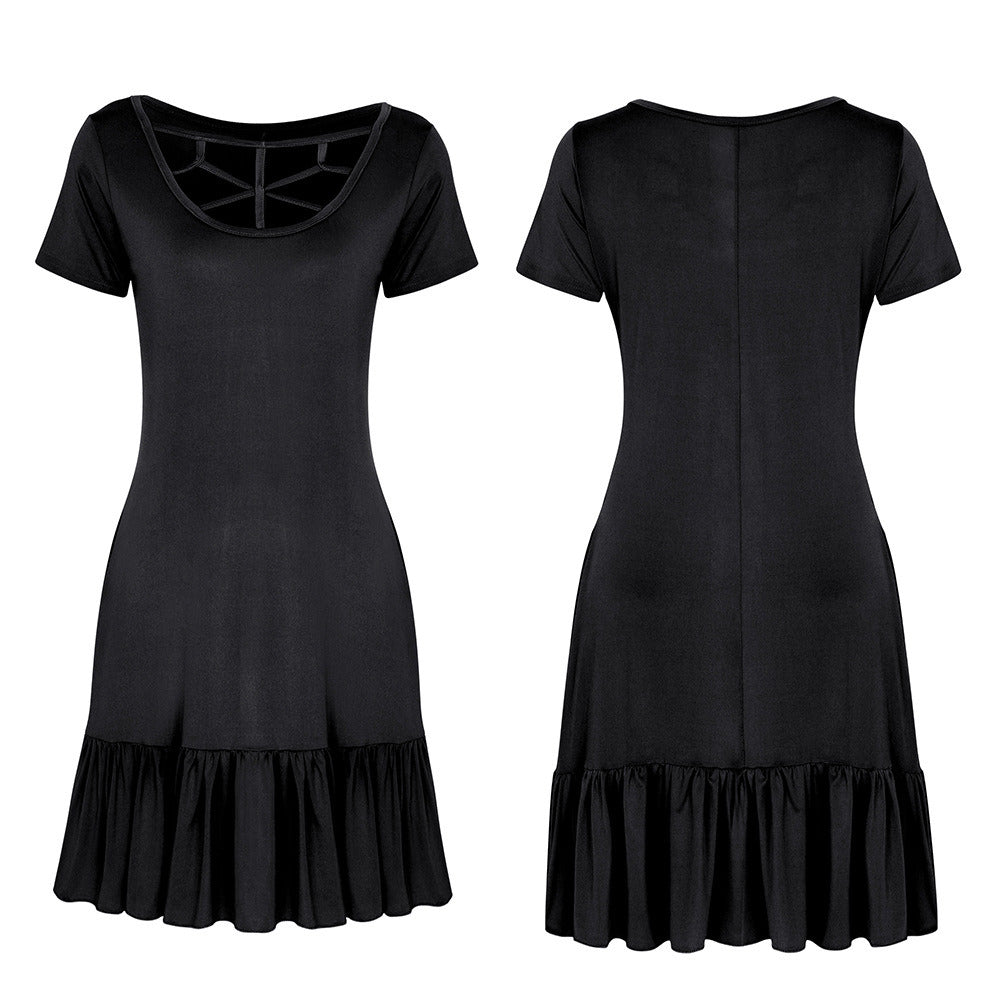 Hot Sale Dress Net Chest Pleated Women's Midi Dress