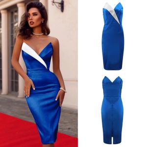 Women's Colorblocked Sling Long Dress