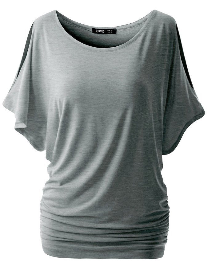 Free to Live Short Sleeve Casual Women's Dolman Tops