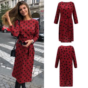 Hot Spring and Summer Women's Clothing Dot Waist Strap Dress