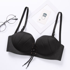 Women's Fashion Sexy Underwire Multiway Push-Up Strapless Transparent Back Strap Wedding Bras for Large Bust