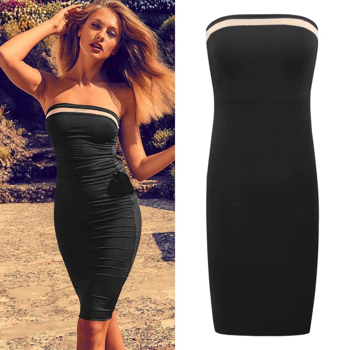 Best Selling Summer Women's Tube Top Bag Hip Dress