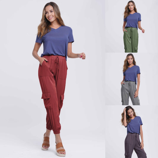 Best Selling Women's Autumn and Winter Casual Pants Multi-pocket Tooling Beam Trousers