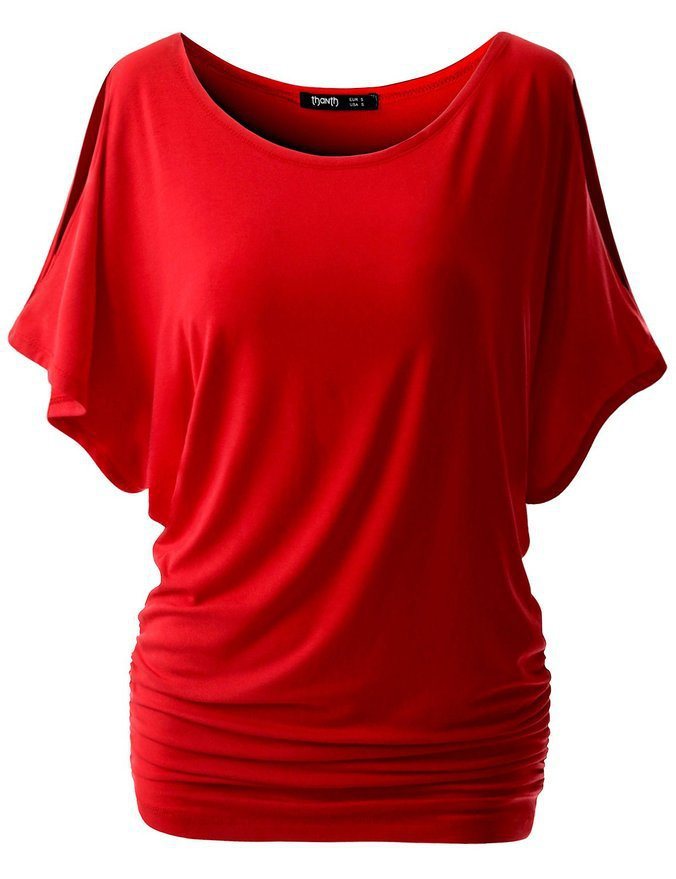 Free to Live Short Sleeve Casual Women's Dolman Tops