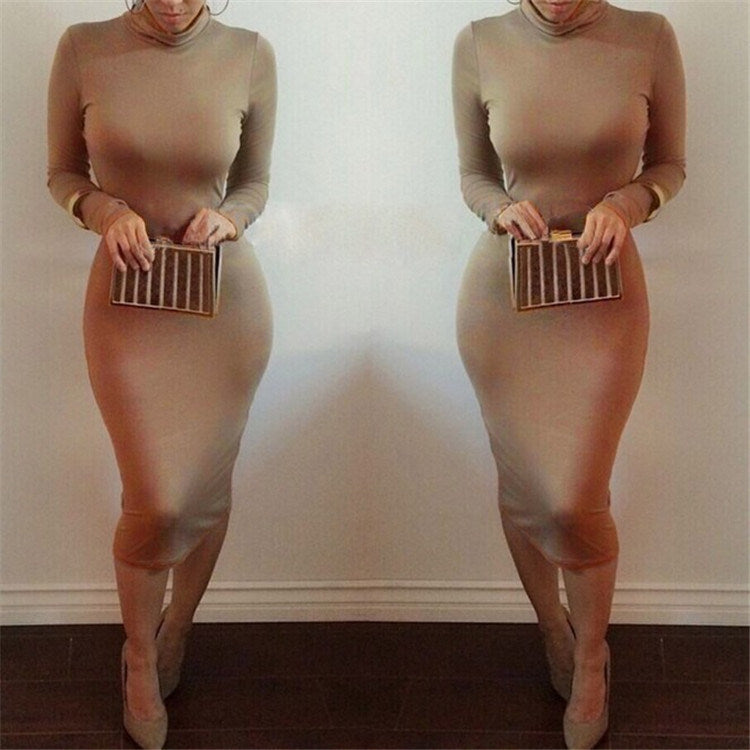 Fashion Women Bandange Dress Bodycon Long sleeve Sexy Clubwear Party Dress