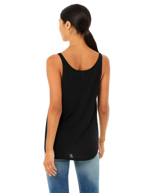 Ladies' Flowy Side Slit Tank - BLACK - S