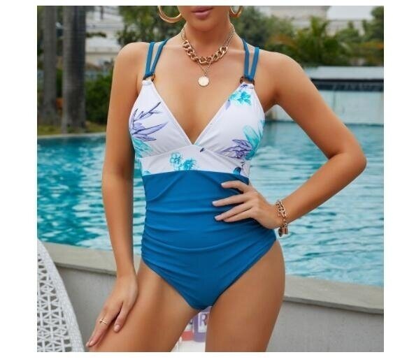 One Piece Swimsuit Tummy Control V Neck Bathing Suits