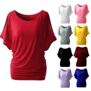 5XL Women Casual Summer T-Shirt Batwing Short Sleeve Loose Top Basic Tee Female Plus Size Basic Tunic camisas mujer