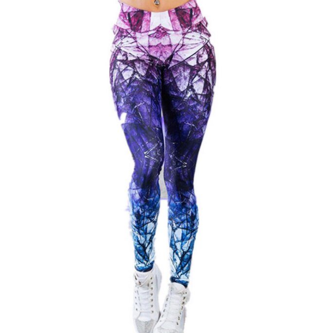 Women's Printed Leggings Full-Length Regular Size Yoga Workout Leggings Pants