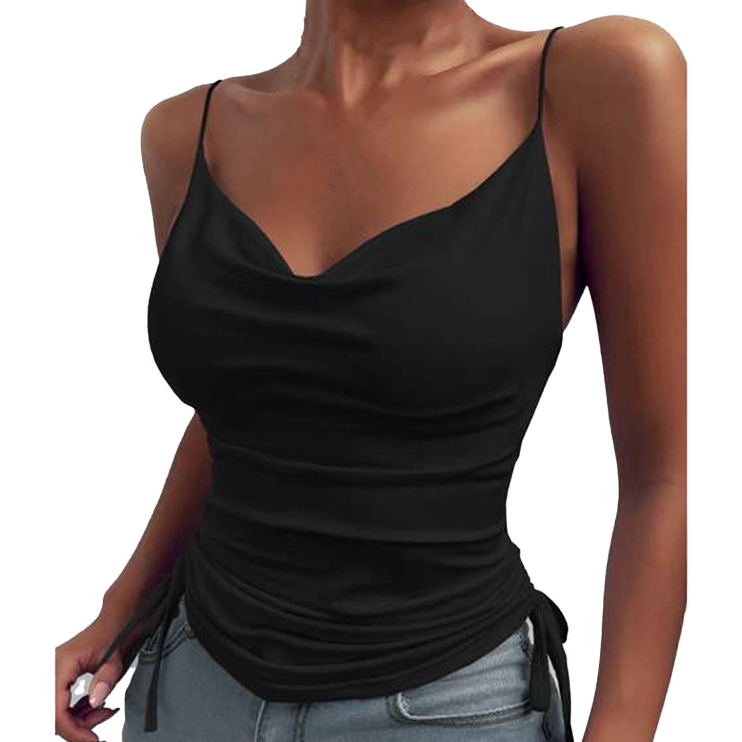 Satin Women Thin Wild Solid Camis Vest Women Tank Tops Female Summer New Sexy Strap Basic Tops Slim Sleeveless Camisole