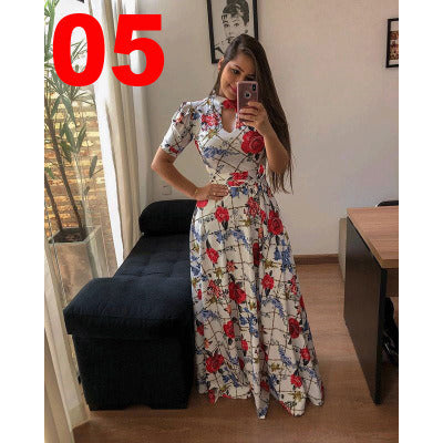 New Sexy Digital Printing Fashion Big Swing Skirt Dress Women's Clothing