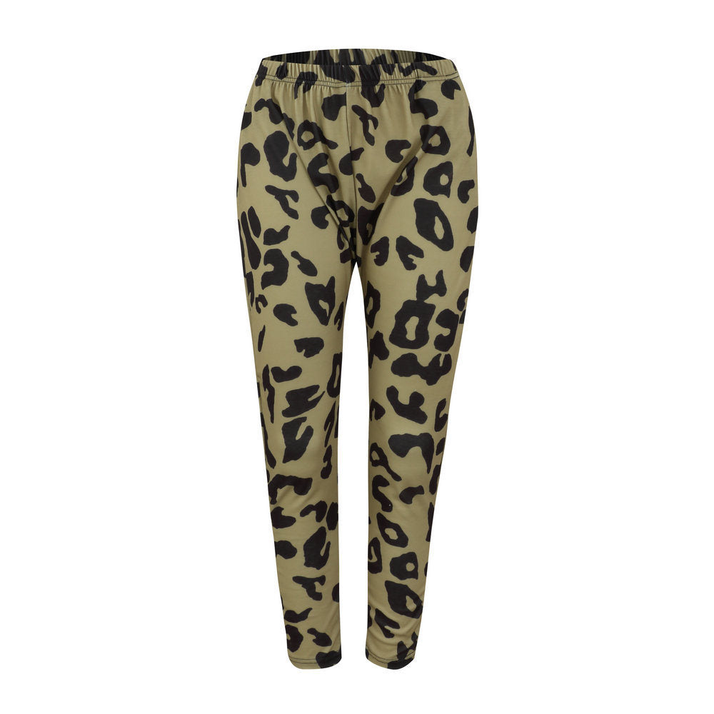 Autumn Casual Pants Sexy Slim Leopard Print Casual Pants