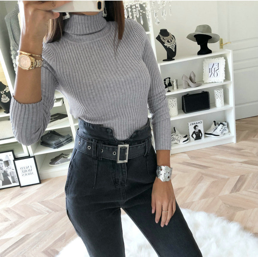 Autumn and Winter Hot Jumpsuit Sexy High Collar Slim Design Jumpsuit