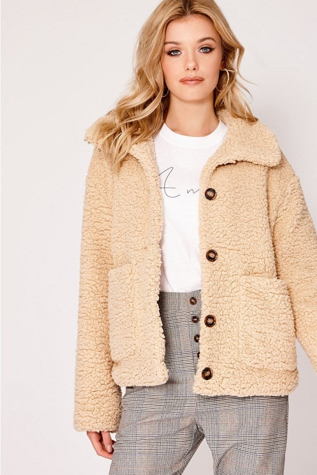 Lapel Button Sweater Warm Jacket Women's New Style