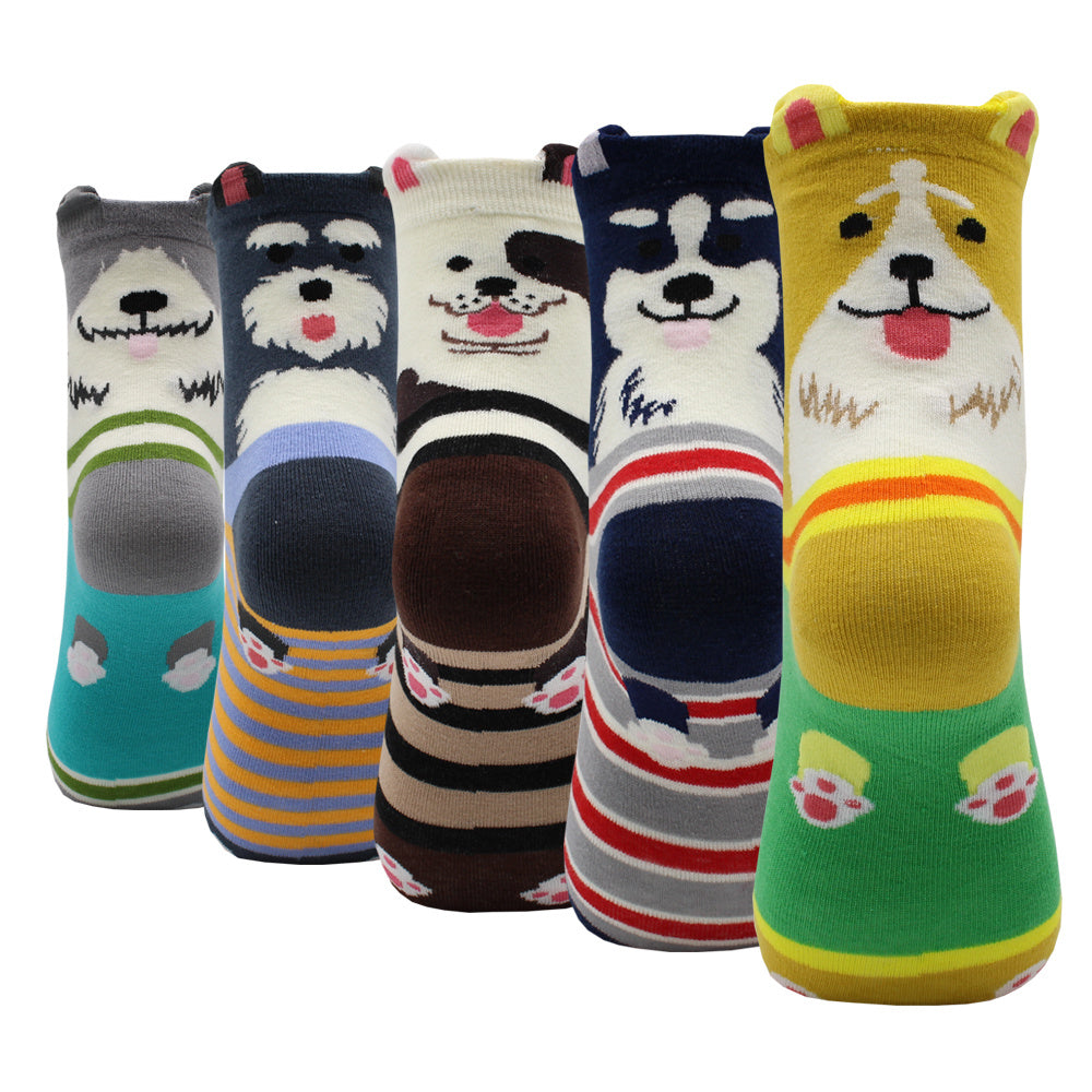 10 Pairs Fashion Colorful Kawaii Cute Cartoon Cotton Women Socks Harajuku Korean Halloween Cat Dog Owl Duck Fox Girl Socks