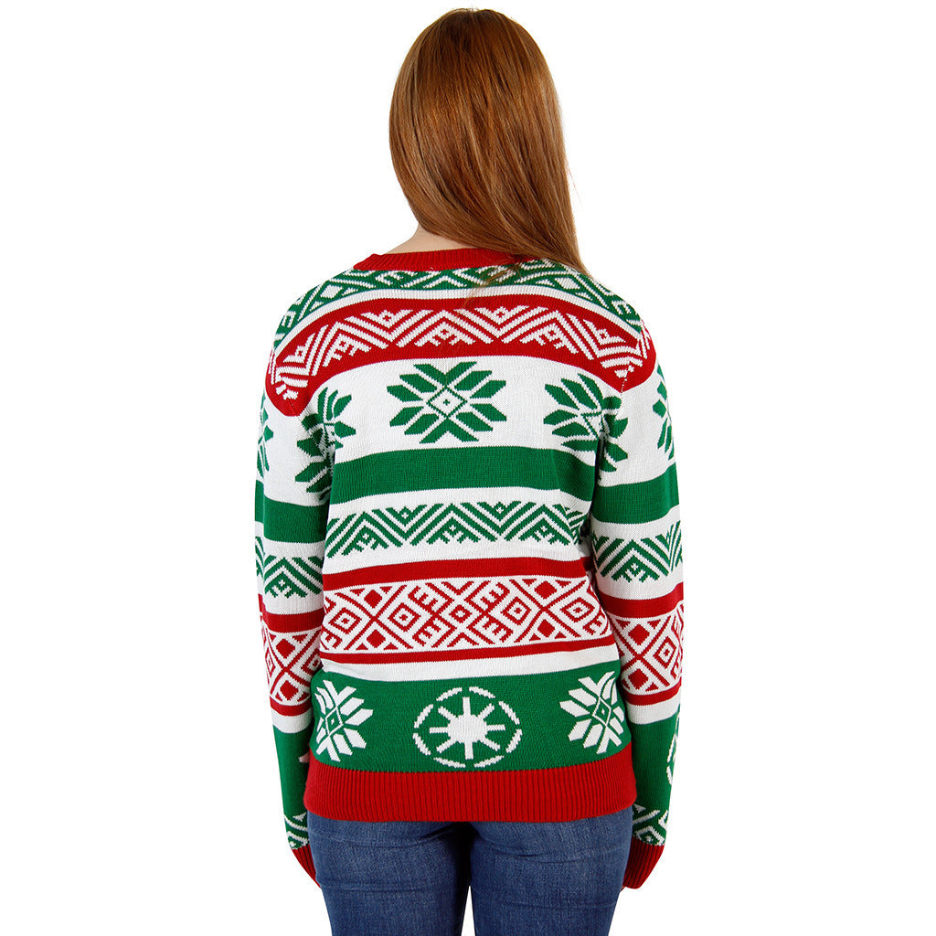 autumn and winter new women's Christmas hoodie Santa Claus print pullover hoodie