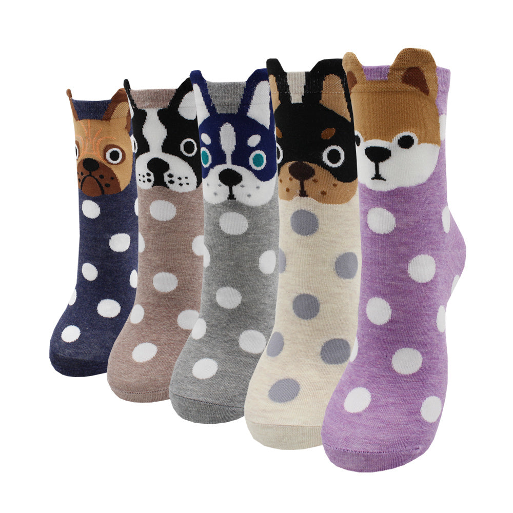 10 Pairs Fashion Colorful Kawaii Cute Cartoon Cotton Women Socks Harajuku Korean Halloween Cat Dog Owl Duck Fox Girl Socks