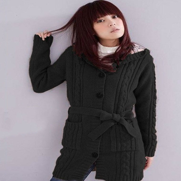 New Fashion Women's Long Sleeve Hoodie Coat Warm Cardigans Sweater Jacket