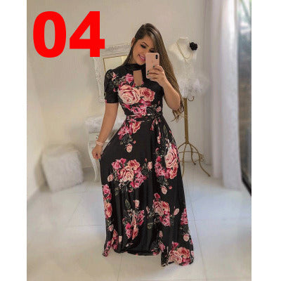 New Sexy Digital Printing Fashion Big Swing Skirt Dress Women's Clothing