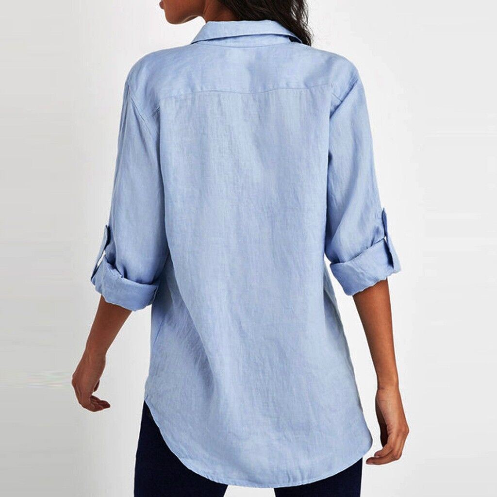 autumn and winter new women's cotton and linen long-sleeved loose casual shirt