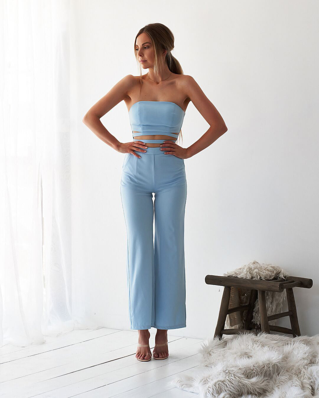 New Sexy Wrapped Chest Hollow Comfortable and Casual Jumpsuit