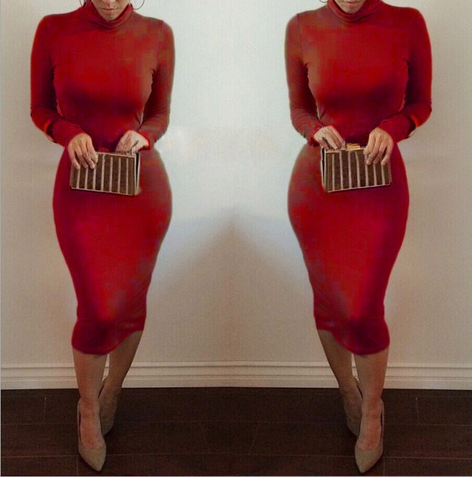 Fashion Women Bandange Dress Bodycon Long sleeve Sexy Clubwear Party Dress