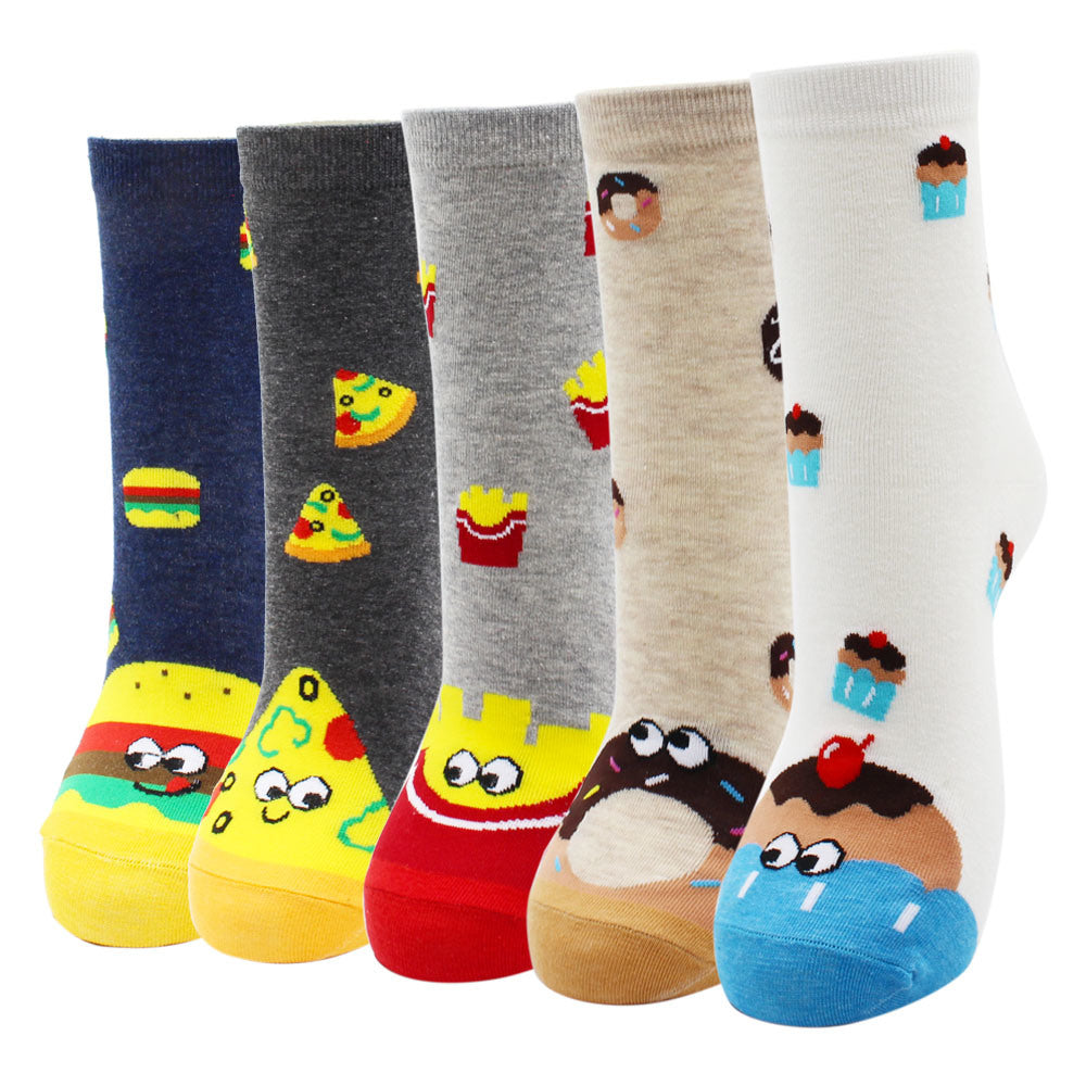 10 Pairs Fashion Colorful Kawaii Cute Cartoon Cotton Women Socks Harajuku Korean Halloween Cat Dog Owl Duck Fox Girl Socks