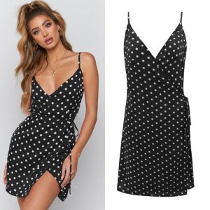 Summer New Women's Polka Dot Printed Strap Dress