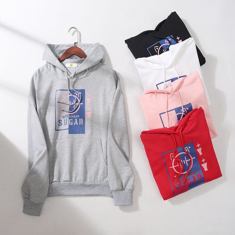 New Korean Version of The Trend of Long Sleeved Loose Tide Brand Students Couple Sweater Hooded