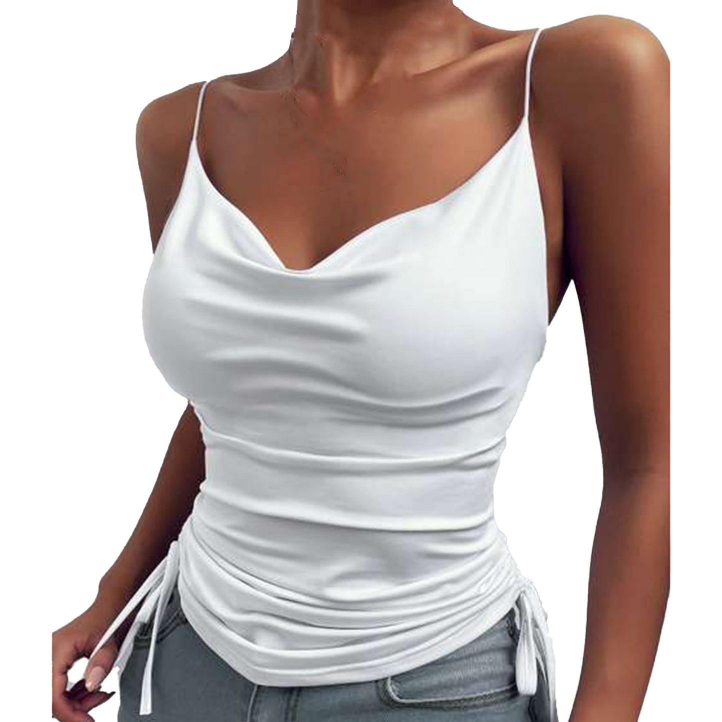 Satin Women Thin Wild Solid Camis Vest Women Tank Tops Female Summer New Sexy Strap Basic Tops Slim Sleeveless Camisole