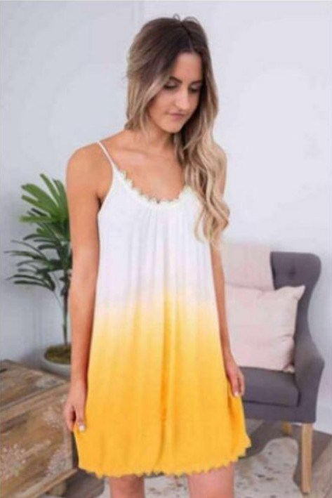 Women's New Milk Silk Gradient Color Dress