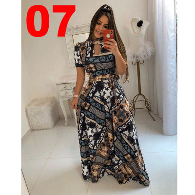 New Sexy Digital Printing Fashion Big Swing Skirt Dress Women's Clothing