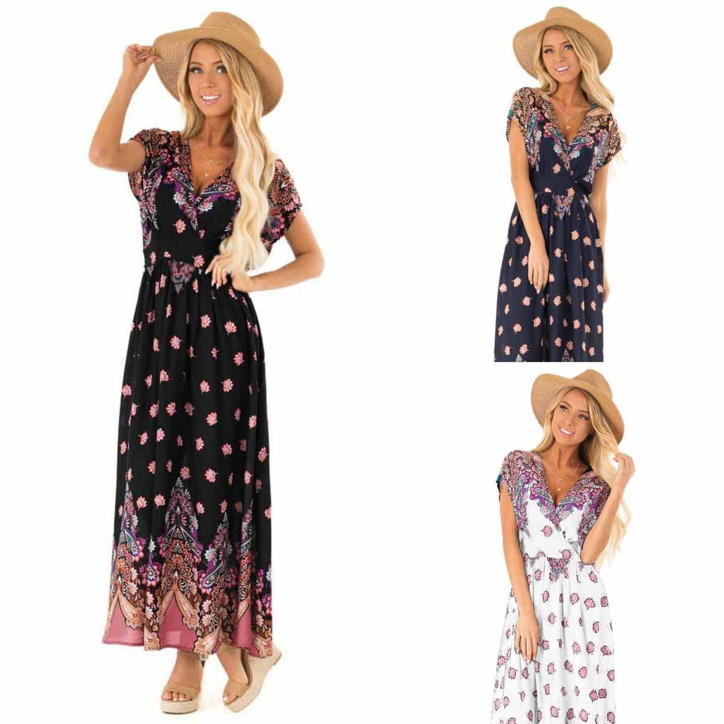 Best Selling Summer New Women's Printed Dress Holiday Dress