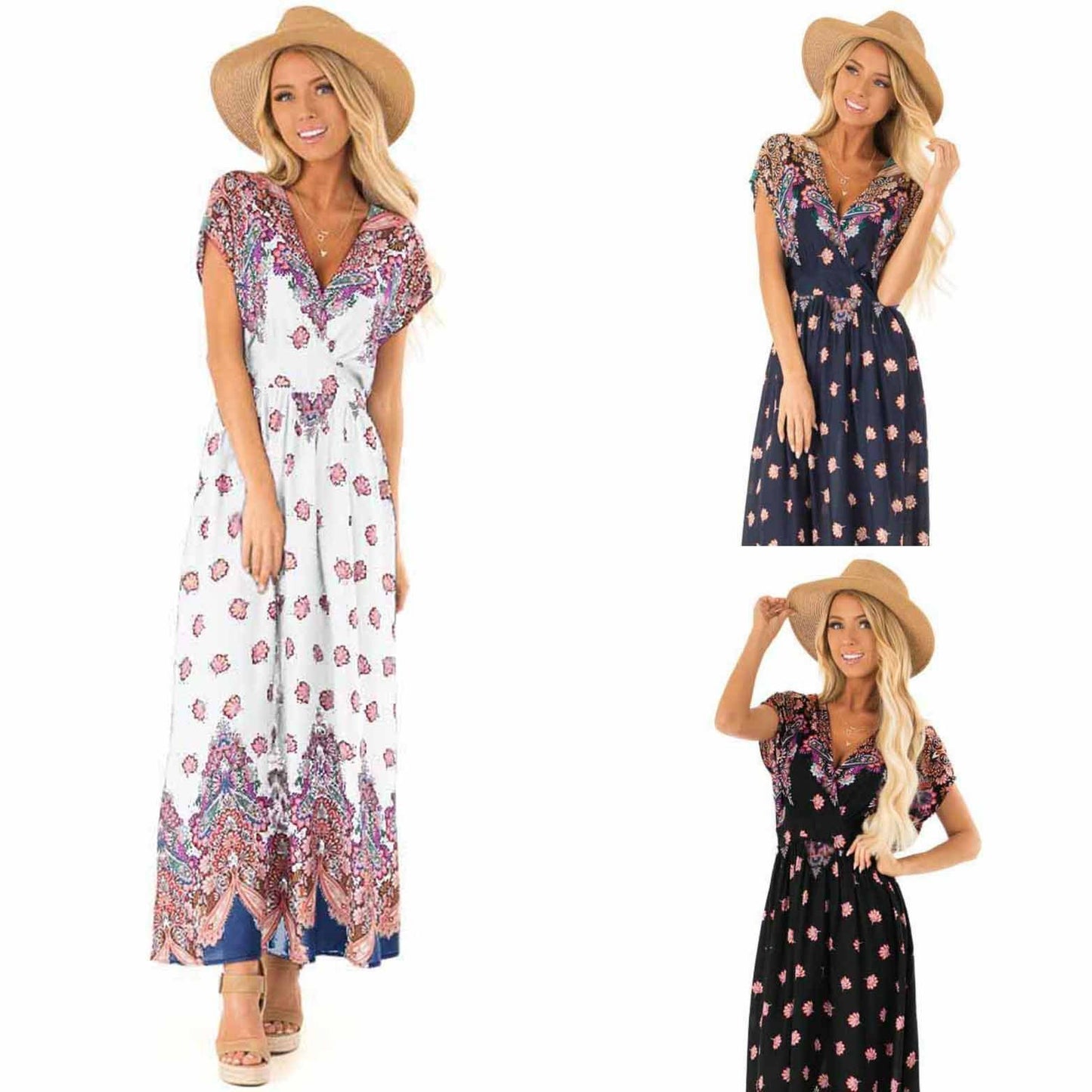 Best Selling Summer New Women's Printed Dress Holiday Dress