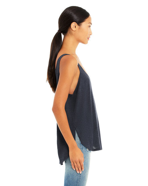 Ladies' Flowy Side Slit Tank - BLACK - S