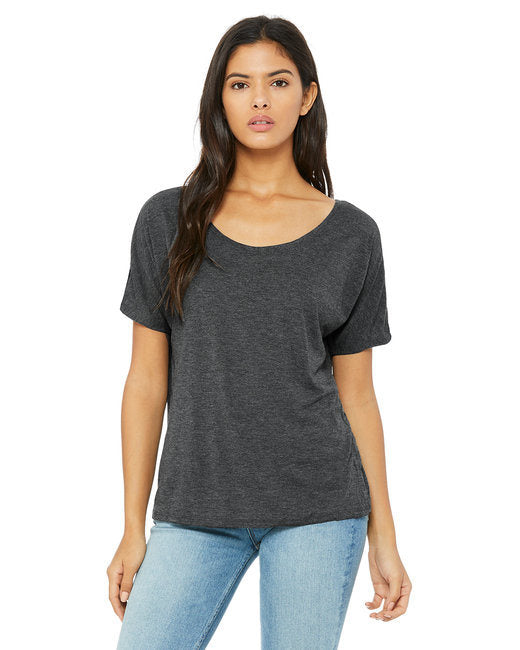 Ladies' Slouchy T-Shirt - WHITE MARBLE - S