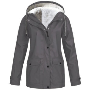 Fall/Winter Women's Hot Sale Plus Fleece Jacket Outdoor Mountaineering Suit Hooded Coat Jacket