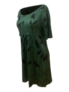 Plus Size Elegant Dress; Women's Plus Floral Print Short Sleeve Round Neck Medium Stretch Dress