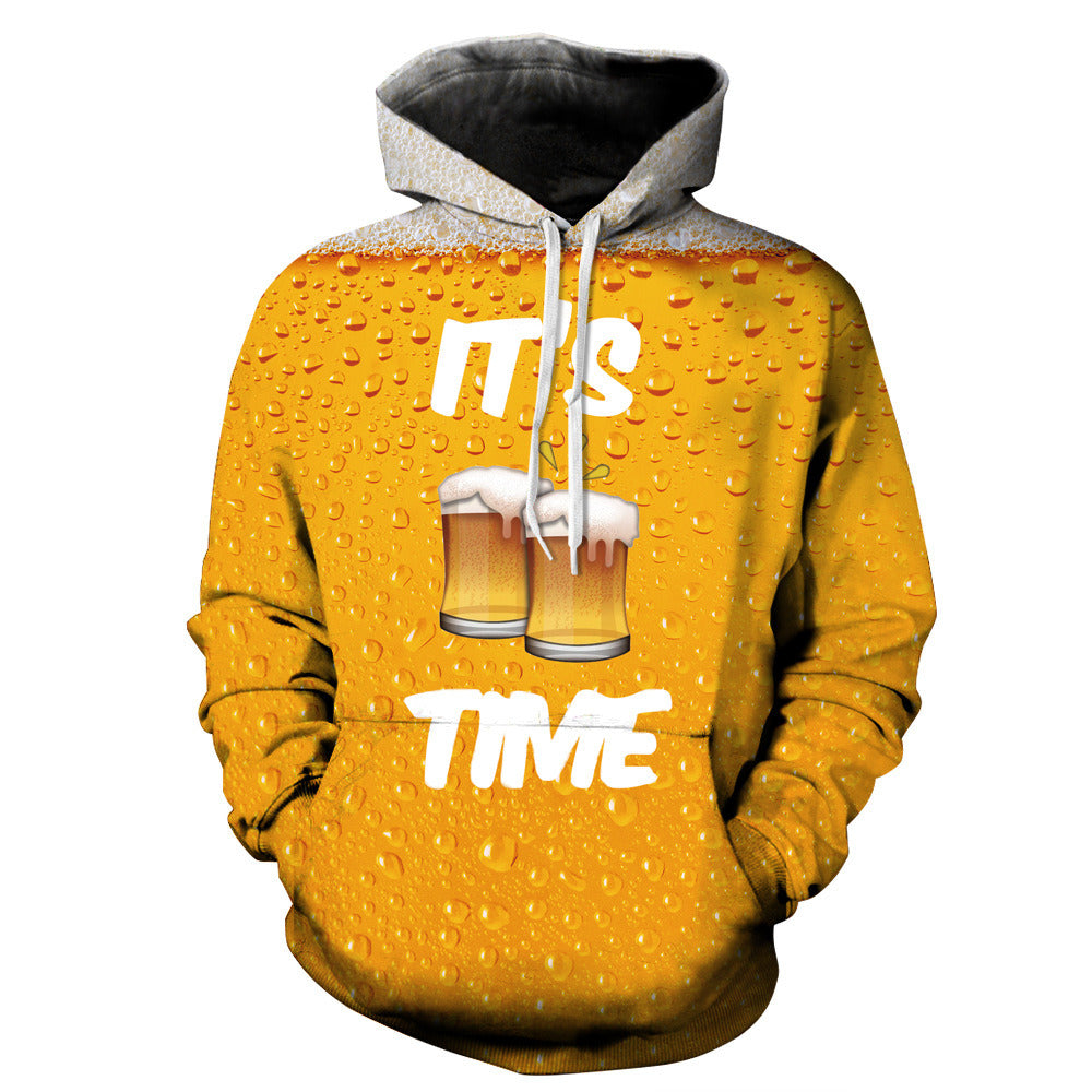 Fashion Men Women Plus Size 3D Print Food Loose Couples Hoodies Casual Hip Hop Unisex Hooded Sweatshirt