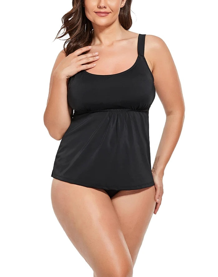 Black Flared Tankini Top