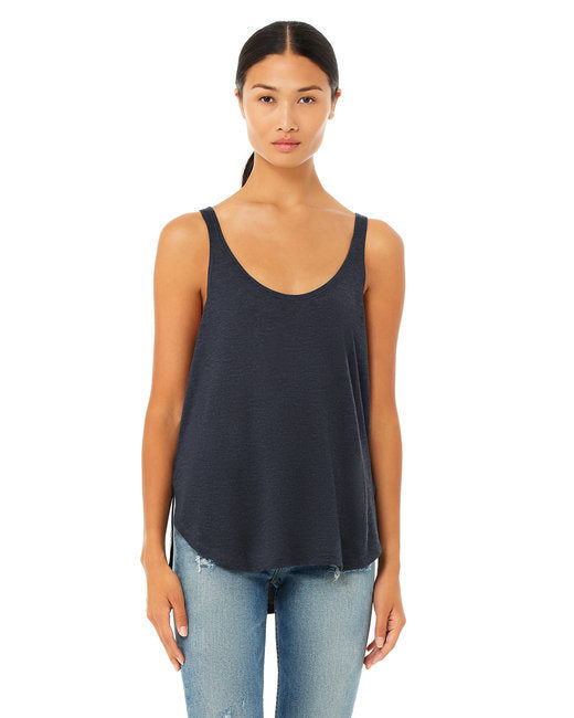 Ladies' Flowy Side Slit Tank - BLACK - S