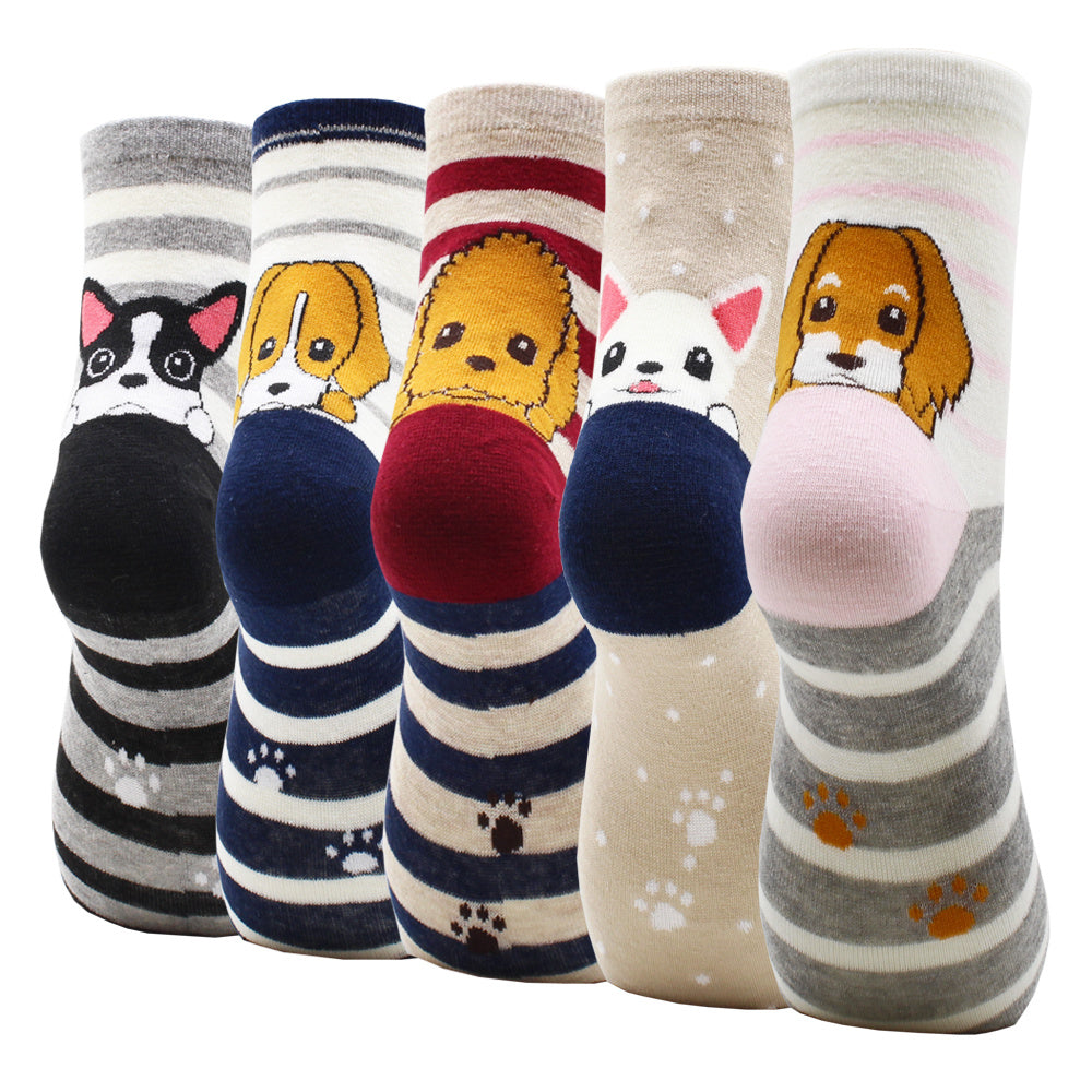 10 Pairs Fashion Colorful Kawaii Cute Cartoon Cotton Women Socks Harajuku Korean Halloween Cat Dog Owl Duck Fox Girl Socks