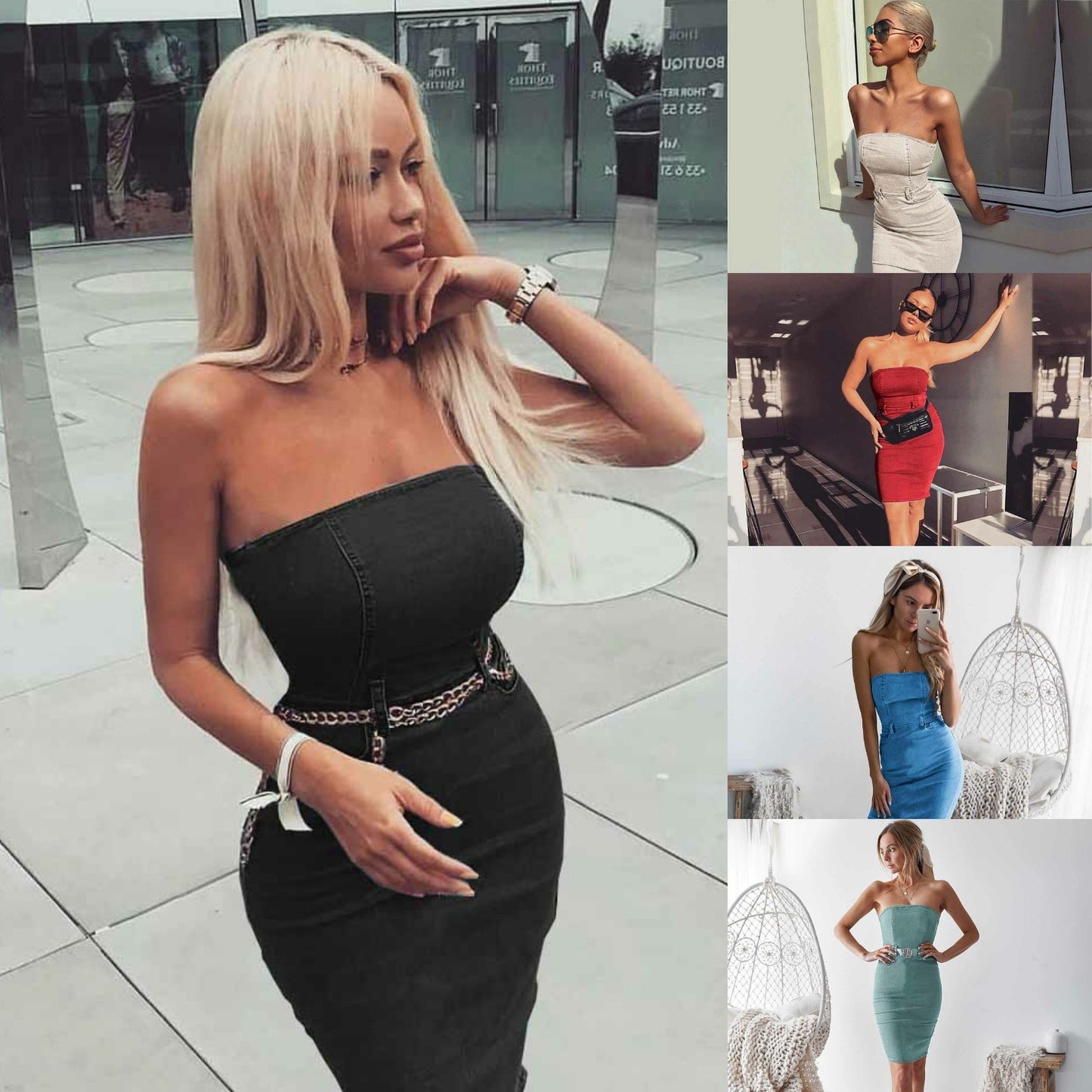 Best Selling Spring and Summer New Women's Sexy Tube Top Sleeveless Dress