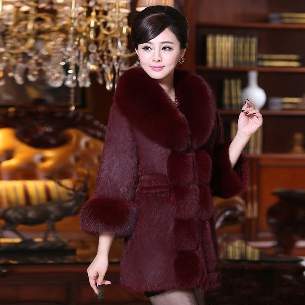 S-5XL Fake Fur Coats Women Warm New Fashion Long Fur Coat Elegant Thick Warm Outerwear Fake Fur Jacket