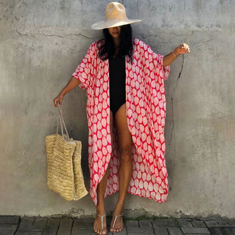 Beach Cover Ups for Swimwear Women Black Tie Dye Kimono Swimsuit Cape Summer Dress 2022 Beachwear Outfits Sales