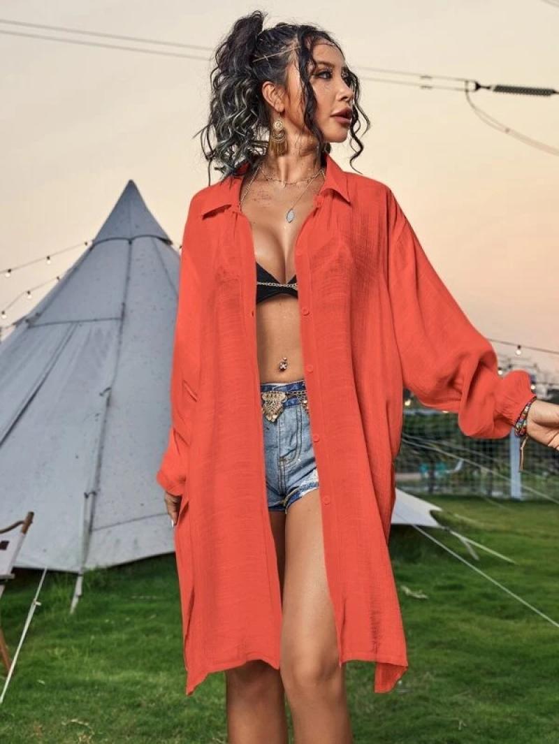 Women Beach Cover Sexy Cardigan Shirt Sun Protection Bikini Cover Up