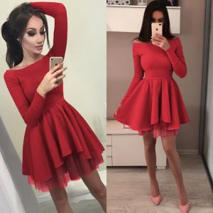 Spring New Women's Tutu Skirt Double Layer Long Sleeved Irregular Dress