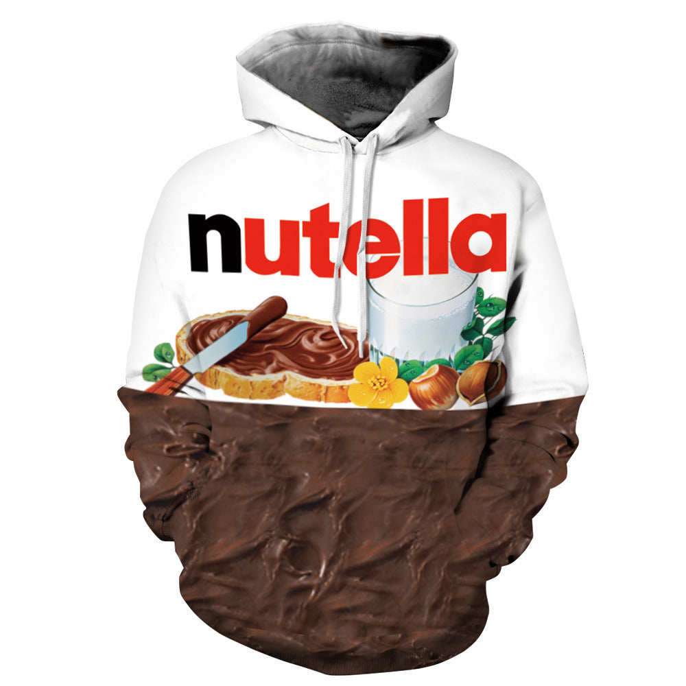 Fashion Men Women Plus Size 3D Print Food Loose Couples Hoodies Casual Hip Hop Unisex Hooded Sweatshirt